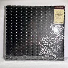 Recollections Scrapbook Album 12x12 Black White Polka Dots Flowers Scrapbooking