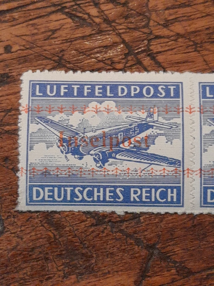 DR Inselpost Kreta, rot, postfrisch 3er Streifen, durchstochen, geprüft - Bild 2 von 4