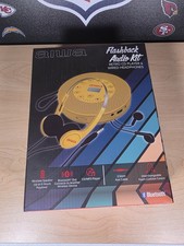 NEW IN BOX Aiwa Flashback Audio Kit Retro CD Player Wired Headphones Yellow
