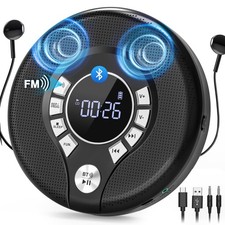 Portable Bluetooth CD Player with 2000mAh Rechargeable, Personal CD Player fo...