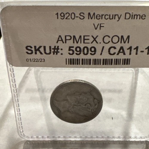 1920-S 10C Mercury Dime Nice For XF Nice Bands Over 105 Years Old Save From Melt