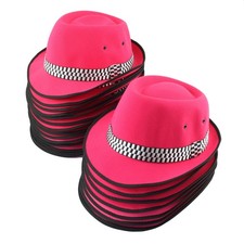 Posten 23x Trilby SKA Hut - Set 09 - pink - Fedora kariert M/L
