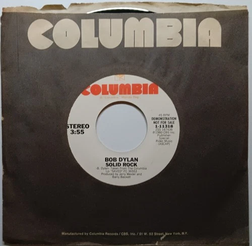 Bob Dylan – "Solid Rock" COLUMBIA RECORDS PROMO 45