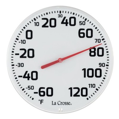 8'' Round Analog Dial Thermometer for Accurate Indoor/Outdoor Temperature