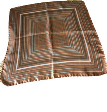 Vintage Silk Pocket Square Hand Rolled Made in Italy 100 Silk 17" X 17"