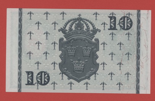 SWEDEN  10 KRONOR  1959 PICK # 43g  UNC. - Afbeelding 2 van 2