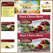 Black Cherry Berry Tea Bags 40 Count Caffeine Free Gluten Free Kosher Hot or
