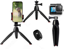 Tripod for Iphone/Camera, Mini Phone Tripod with Wireless Remote,1/4" Screw Univ