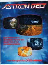 1983 Bally Midway Astron Belt Laser Disc Arcade Game Flyer Vintage