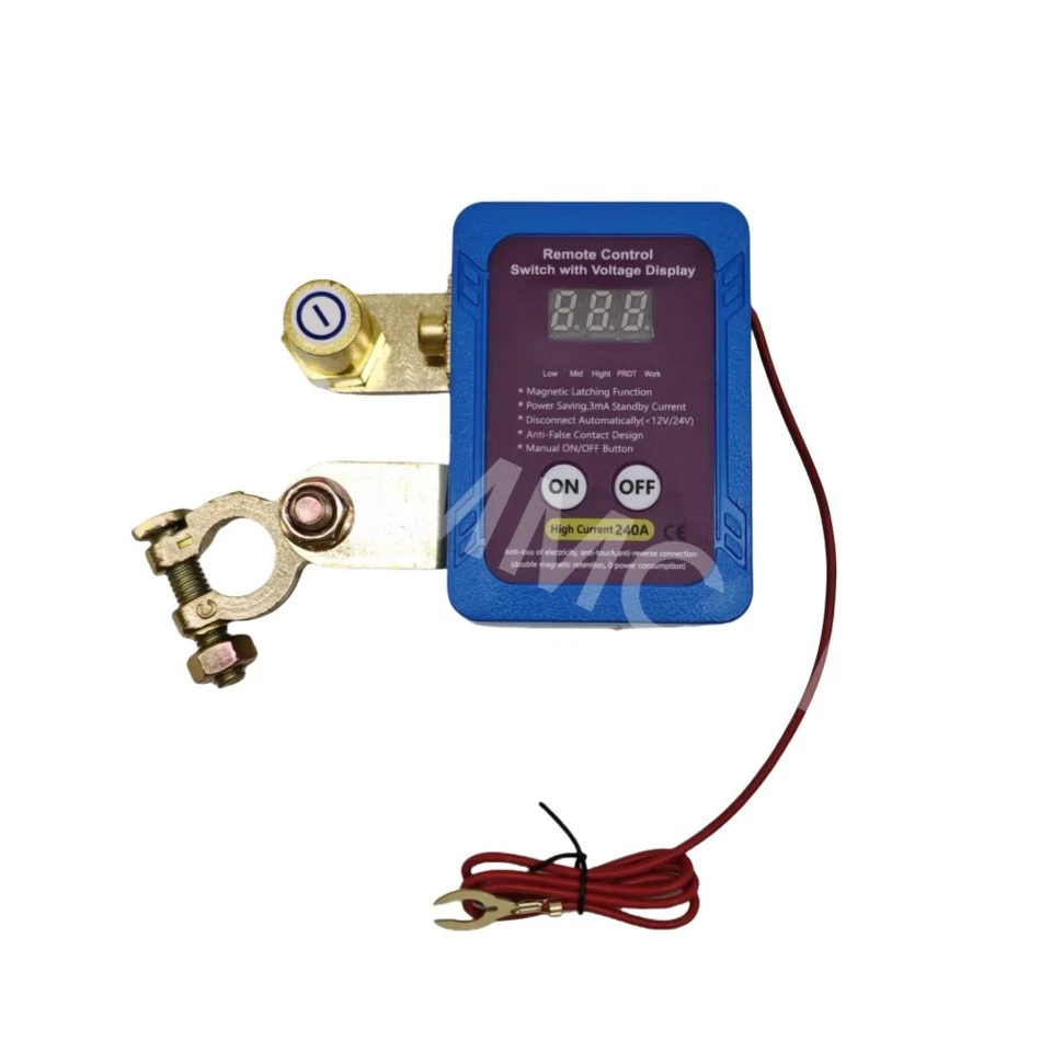 Interruptor de desconexión de batería de coche 12V corte automático inalámbrico doble control remoto Foto 3 de 4