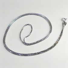 24  , 2mm, Vintage sterling silver Italy 925 silver box chain, necklace