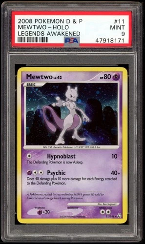 Mewtwo Holo 11/146 PSA 9 Legends Awakened Pokemon Card Game