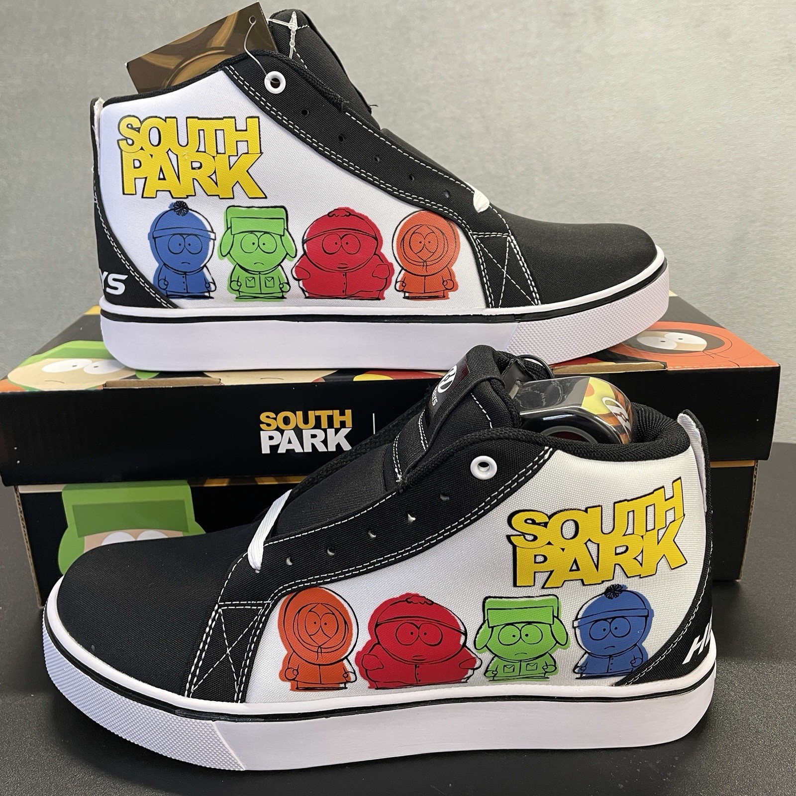Heelys Racer South Park HES10671M Mens 10 Black White Yellow Sneakers Shoes
