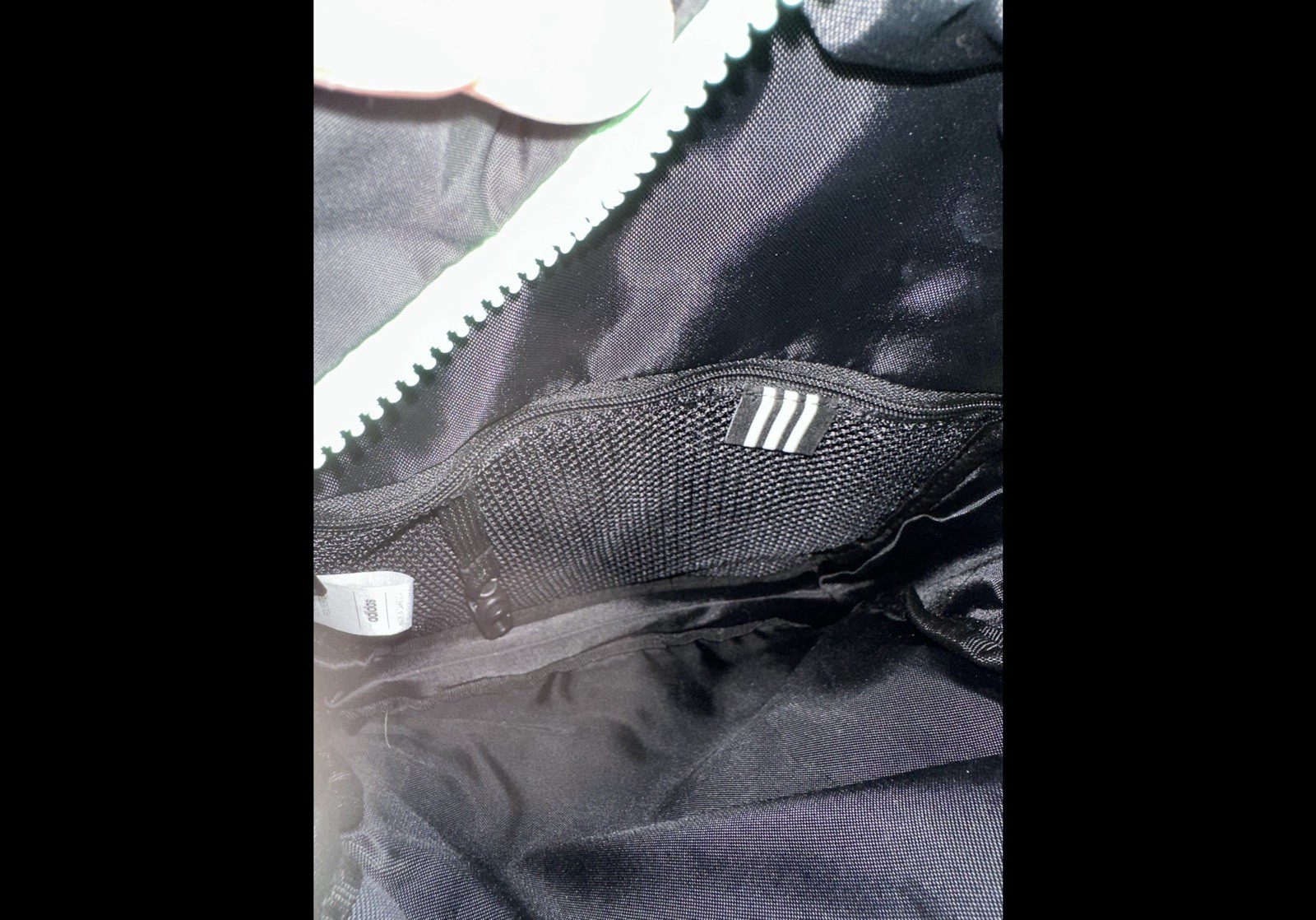 Adidas small backpack Black with multi color zipp… - image 8