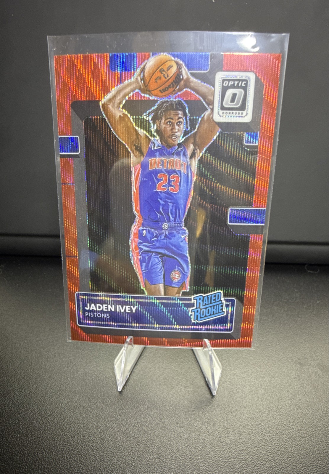 2022-23 Panini Donruss Optic - Rated Rookie Jaden Ivey #241 Red Wave Prizm (RC)