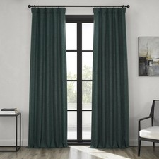 - Faux Linen Curtains for Living Room 1 Panel - 50W X 108L - Textured Room ...