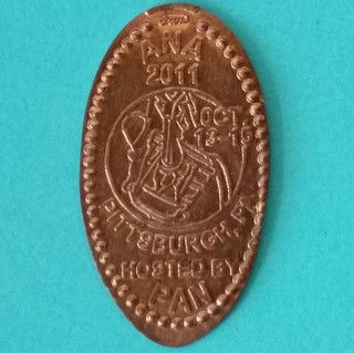 2011 ANA Pittsburgh Pennsylvania PAN Steel Mill Ladle Elongated Copper Penny