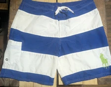 Polo Ralph Lauren Mens Swim Trunks Vintage Big Pony 90s Size 38