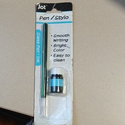 Jot Glass Pen with Ink Set, Smooth Writing, Bright Color, Easy to Clean