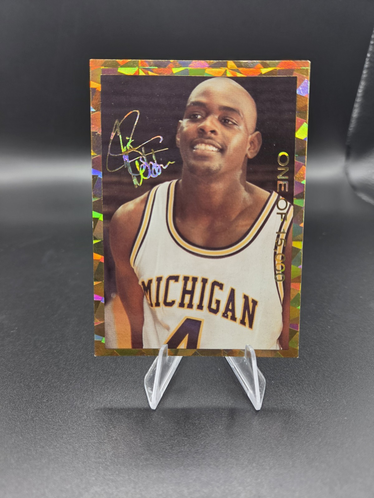 1993 Chris Webber Sports Stars USA GOLD Boarder Limited 15,000 Printed Michigan 