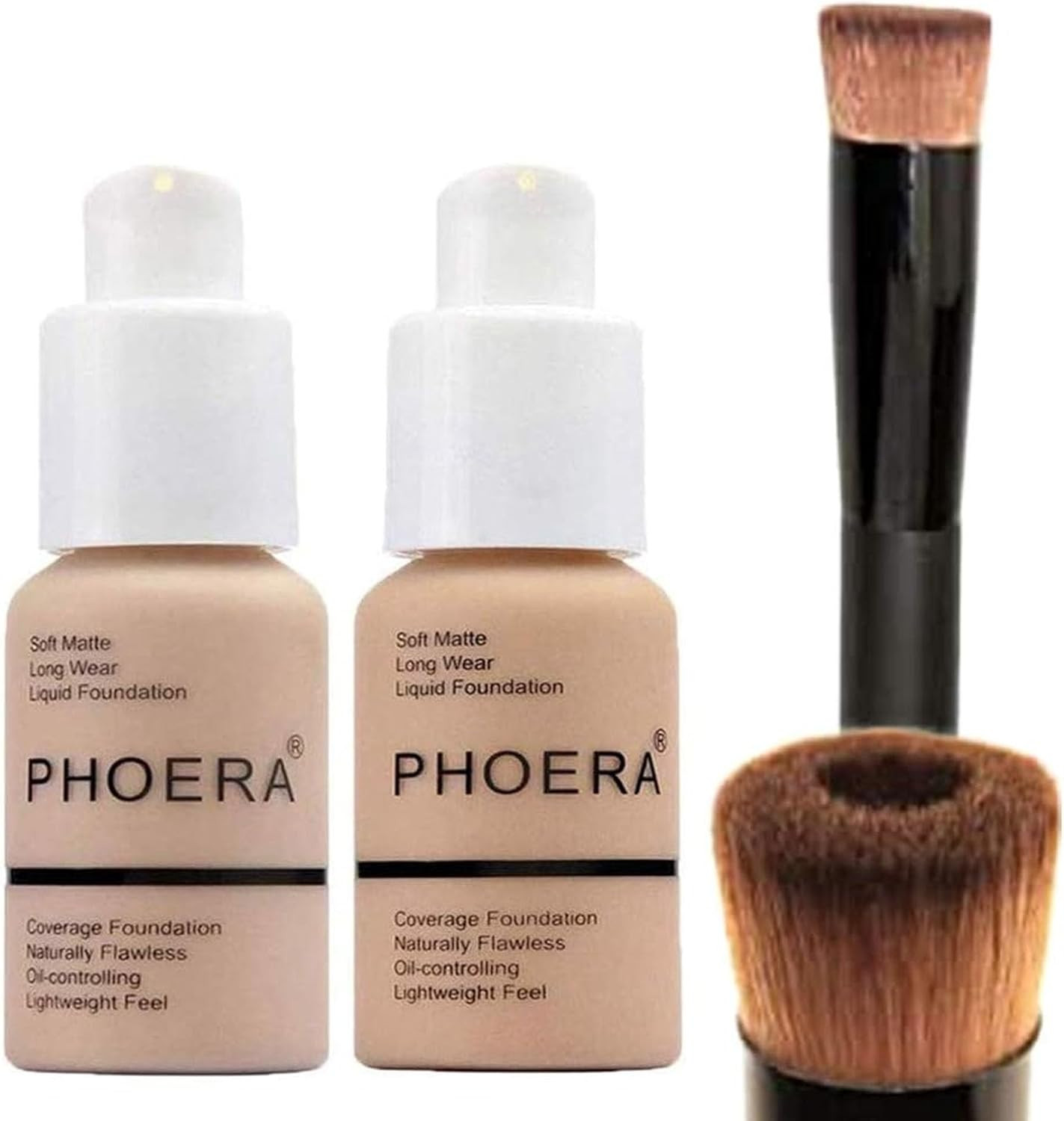 PHOERA Foundation 102 and 104 Full Coverage Foundation, Full Coverage Flawless N