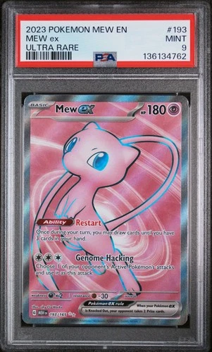 2023 POKEMON MEW EN-151 ULTRA RARE #193 MEW EX PSA 9