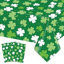 St Patricks Day Tablecloth, 3 Pcs St. Patrick's Day Green St. Patrick