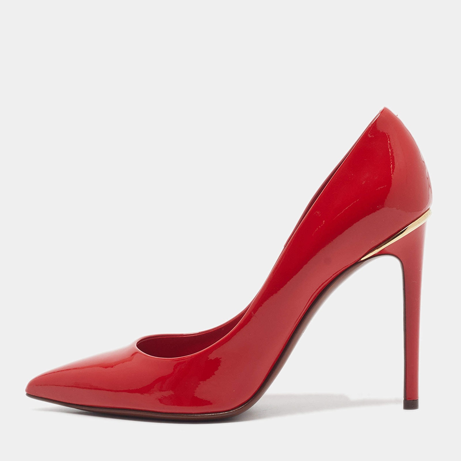 Louis Vuitton Eyeline Size 39 Red Patent Leather Pointed Toe Pumps