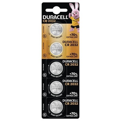5x Duracell CR 2032 / DL 2032 Lithium Knopfzelle Batterien 3V CR2032