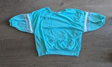 Blue Pink And White 80s vintage Terrycloth XL Activewear Tennis Sweatshirt