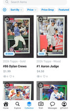 2026 Topps Gold/Wood Baseball Card Lot (1,411) #86 Dylan Crews #1 Aaron Judge