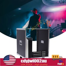 12U Cabinet Rolling Network Rack Audio Studio Video Telecom Equipment Rack Black