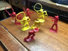 Vintage Lot Of 7 Tim Mee Western Figures