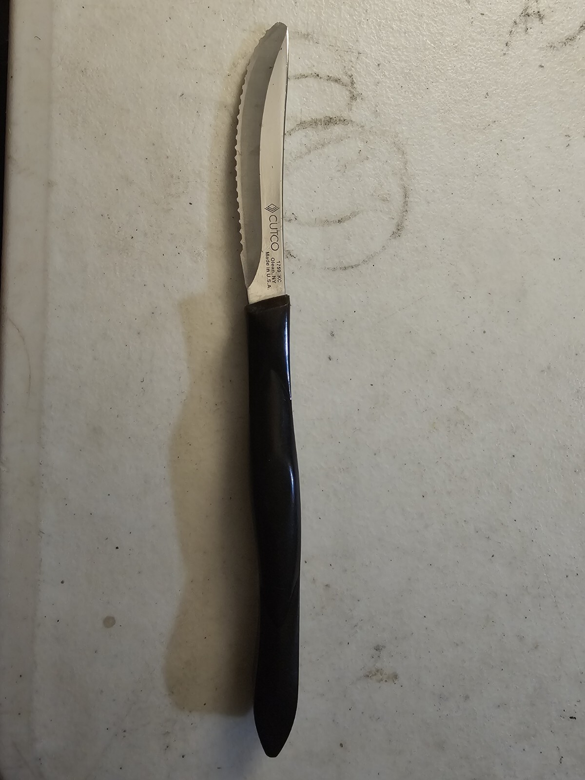 Cutco Table Steak Knives 1759 KB Dark Brown Serrated Knife USA eBay