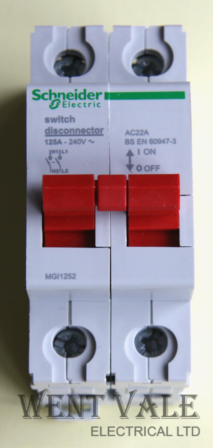 Schneider Multi 9 - MGI1252 - 125a Double Pole Switch Disconnector New In Box