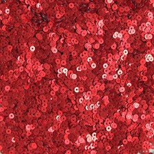 3mm Round Flat Sequins Red Matte Silk Frost. Made in USA