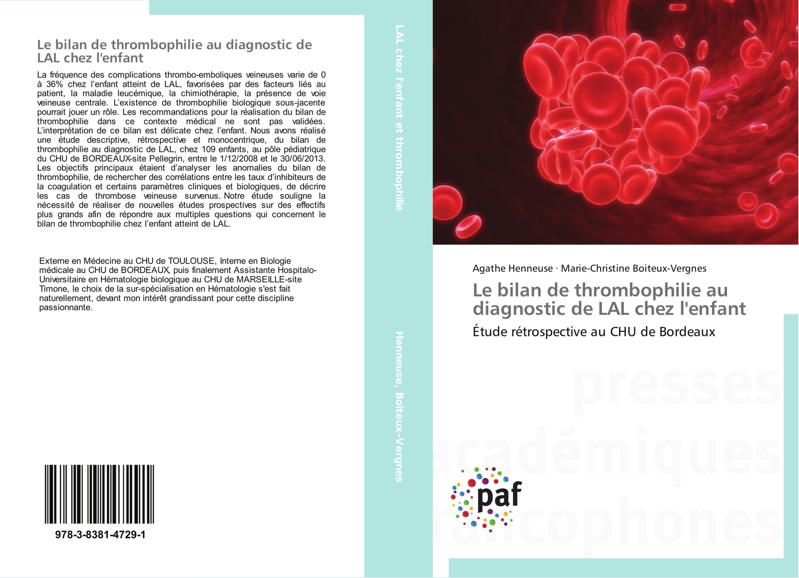 Thumbnail - Le Bilan De Thrombophilie Au Diagnostic De Lal Chez L'enfant Henneuse