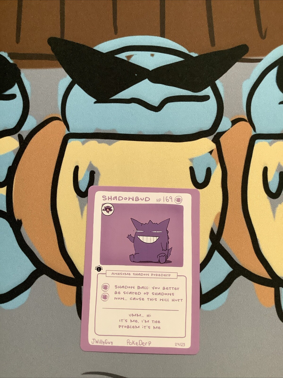 1st Edition Pokederp Shadowbud Gengar 24/25 Custom Derpy Card