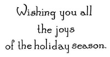 Holiday Season Christmas Text NORTHWOODS Wood Mounted Rubber Stamp NEW DD10697