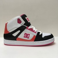 Dc Shoes Rebound White Crazy Pink Youths Trainers Dc Shoes Rebound White Crazy Pink Youths Trainers