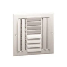 (12 Qty) HART & COOLEY - 22141 - 6" X 6" A614MS WHITE ALUMINUM REGISTER, 4-WAY