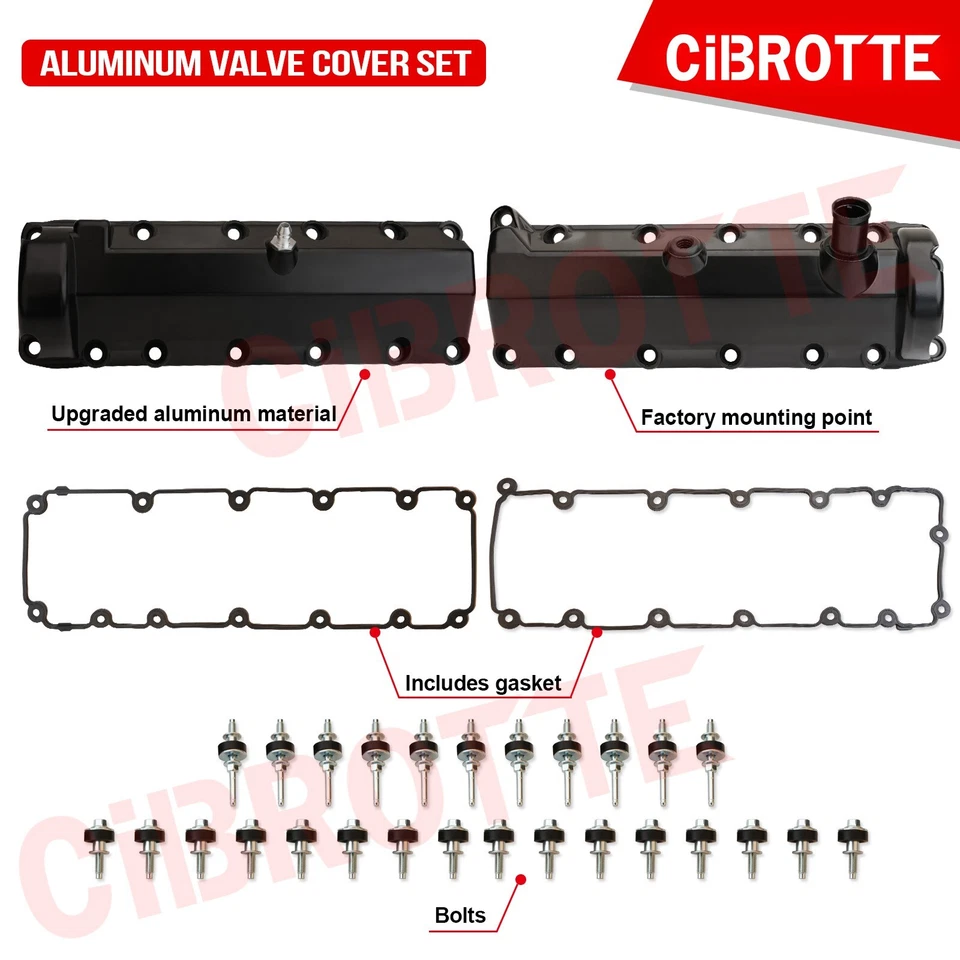 2x Juego de cubierta de válvula de aluminio para Ford Expedition E-150 E-250 E-350 Econoline 5,4 L Foto 4 de 4