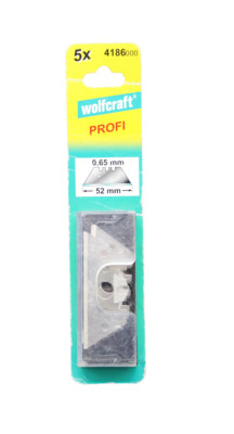   Wolfcraft   Trapezklingen Ersatzklingen 5 Stück 0,65 x 52mm 4186000 NEU  