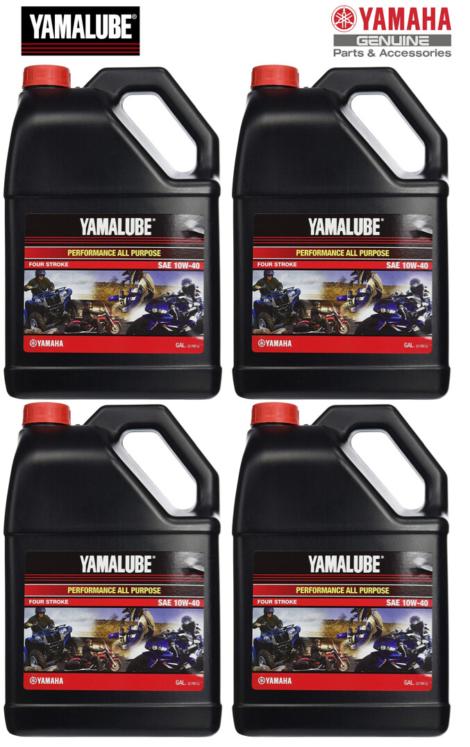 4x YAMAHA YAMALUBE All-Purpose MX 4-Stroke Engine Oil 10W40 SAE