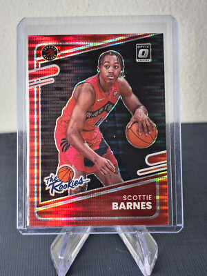 2021-22 Panini NBA Donruss Optic Scottie Barnes The Rookies Red Pulsar Prizm