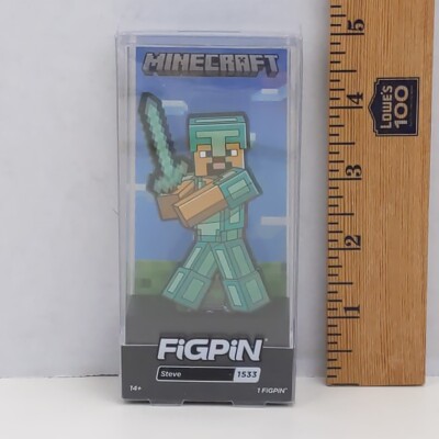 Minecraft Steve Figpin Collectible Enamel Pin 1533 Mojang Video Game Pinback 