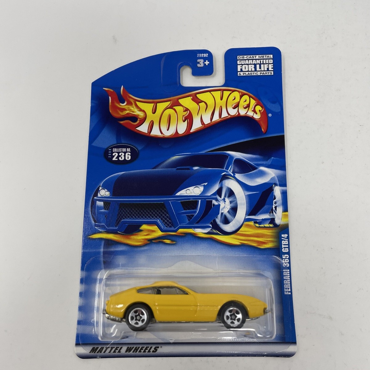 2000 Hot Wheels Mainline/Collector #236 FERRARI 365 GTB/4 Yellow