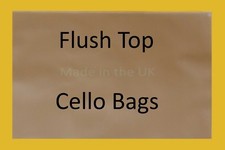Flush Top Clear Cello Display Bags - Cellophane Display Bag for Cards or Arts UK