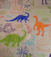Twin Bed Skirt Pillow Sham - Dinosaurs - Colorful Kids Bedding