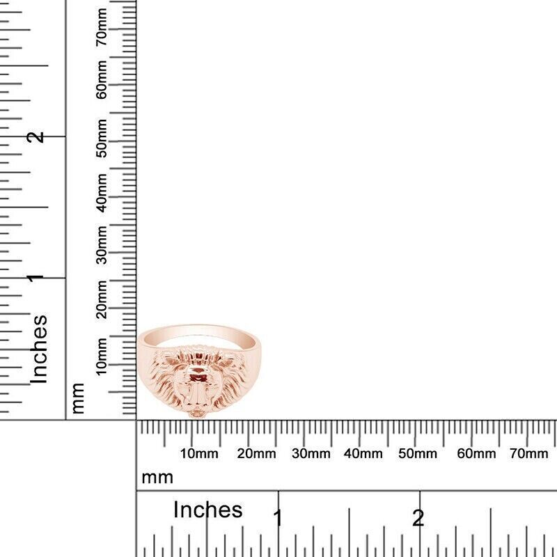 Men's" Lion Head Ring Rose Gold Plated Silver Men's Ring l212 eBay